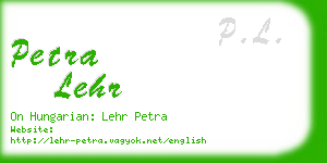 petra lehr business card